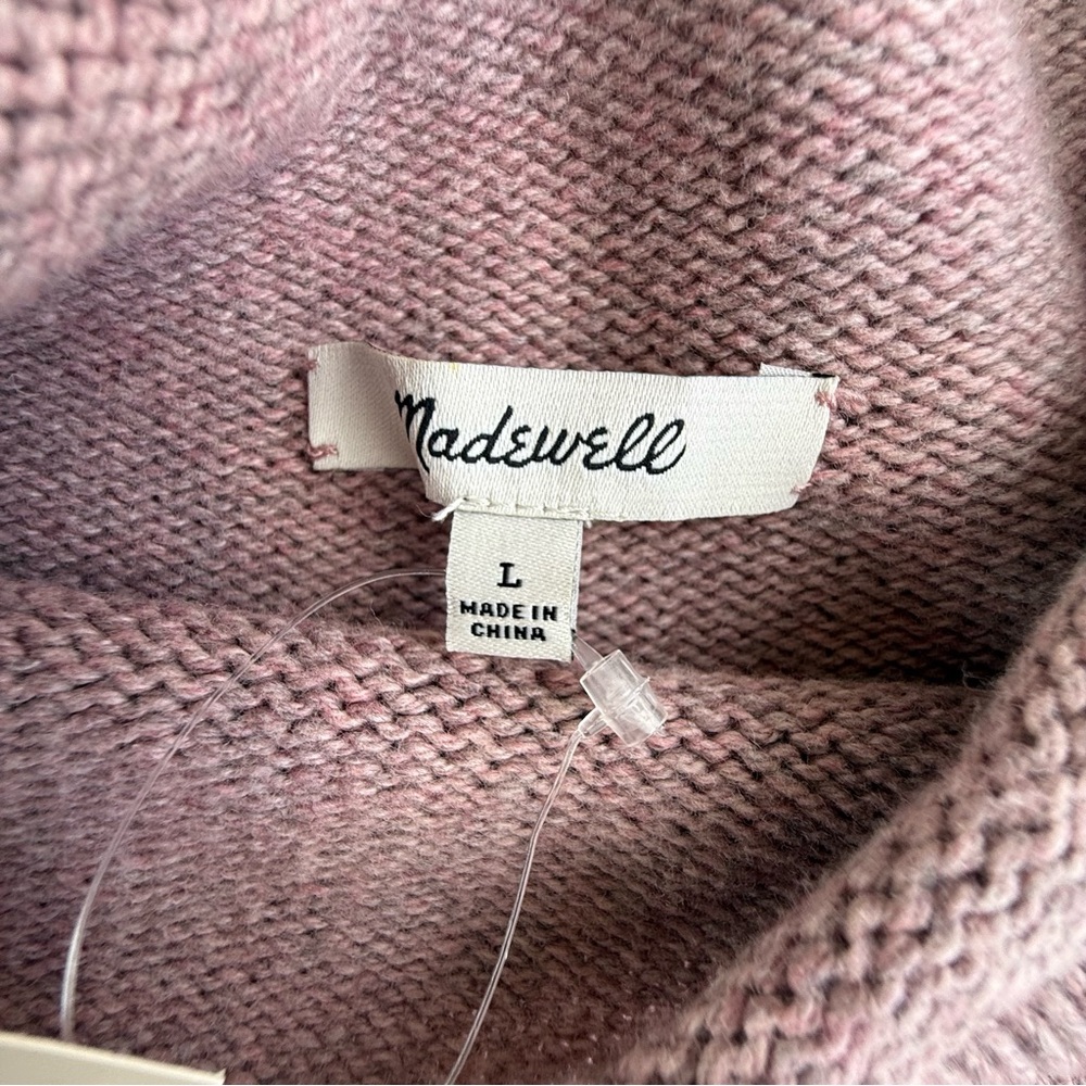 Madewell Mockneck Soft Pink Knit Sweater - Picture 3 of 6